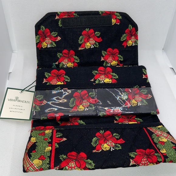 Vera Bradley Quilted Cross Body Purse Wallet Hens N Holly Christmas Print - Picture 7 of 9